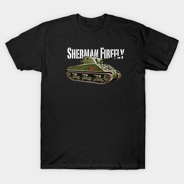 M4 Sherman Firefly T-Shirt by BearCaveDesigns